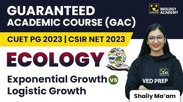 Ecology for CSIR NET & CUET PG 2023 Exam | Exponential Growth and Logistic Growth | Biology Academy