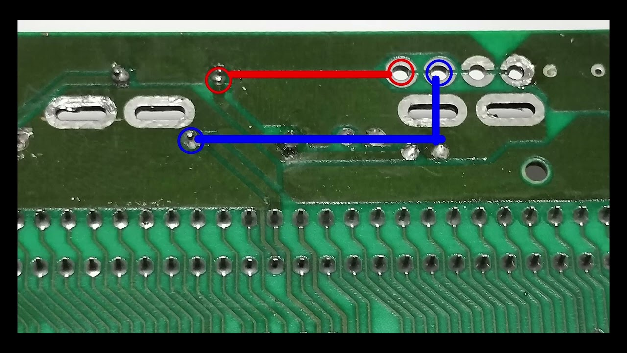 サブ基板交換で後期型ファミコンにて映像、音声が出力されない原因 No1