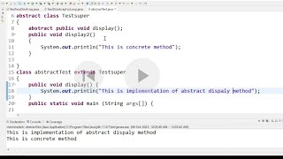 Abstract class and Abstract Methods |Abstraction  in Java |  Java Basics 80