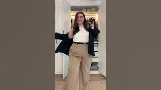 Plus Size Blazer & Wide Leg Trouser Outfit Inspo #plussize #plussizefashion #grwm #blazeroutfit