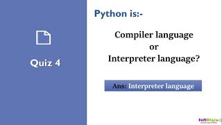 Python Quiz Assessment By SoftDigix