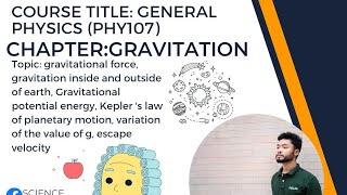 COURSE TITLE: GENERAL PHYSICS (PHY107)  part 1 CHAPTER:GRAVITATION (change of the value of g,v)