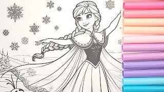 Disney Frozen Elsa, Anna,Olaf Coloring Book Pages#arrtx30a#arrtxmetallicmarkers #arrtxacrylicmarkers