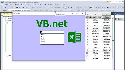 Programming in Visual basic .net| autocomplete textbox from Excel Sheet in vb.net