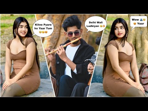 Desi Bihari Prank On Cute Delhi Girl In Public | Singing Pranks In India | @flutearmy