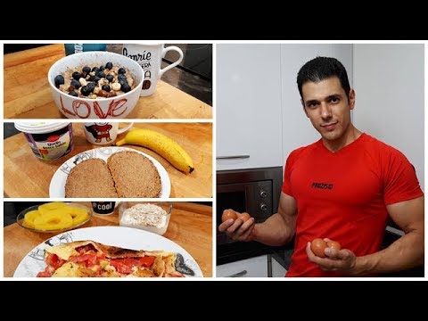 3 DESAYUNOS SALUDABLES PARA GANAR MASA MUSCULAR
