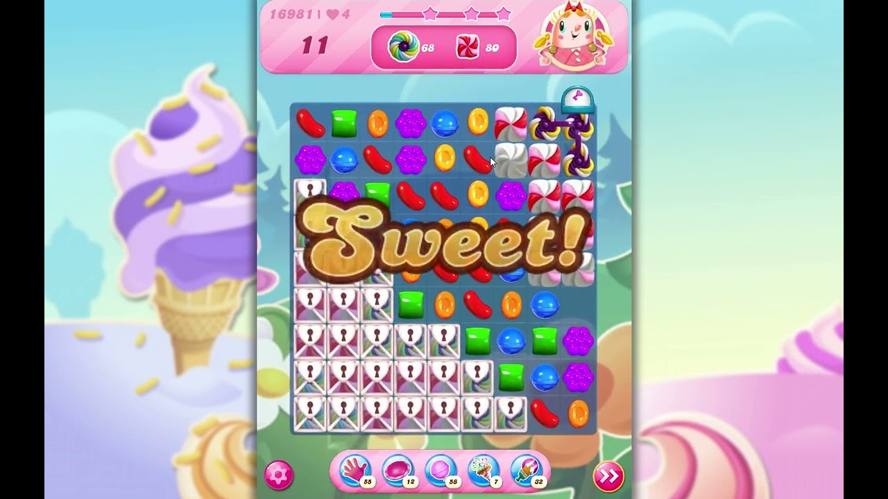 Candy Crush Saga Level 16981 - YouTube