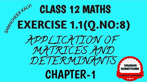 Class12 Maths Ex1.1(Q no:8)Application of matrices and determinants chapter1#sbo#sbotvm#workfromhome