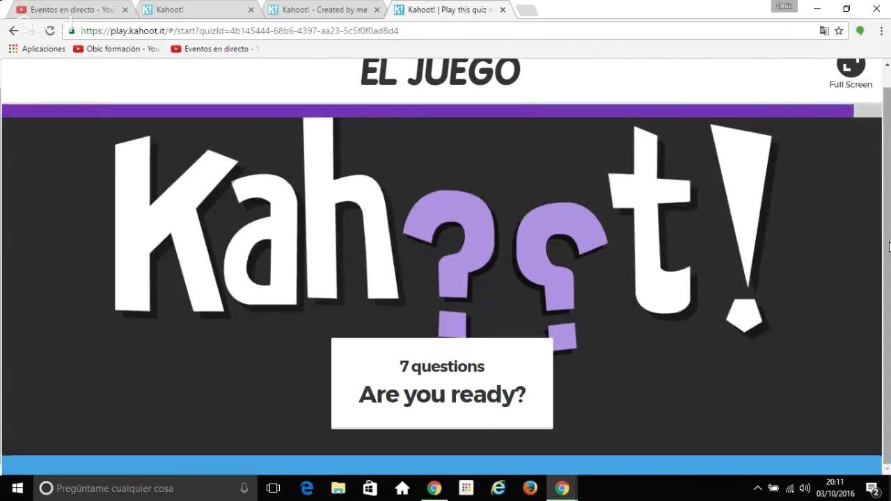 Trivial sobre el Juego con Kahoot YouTube