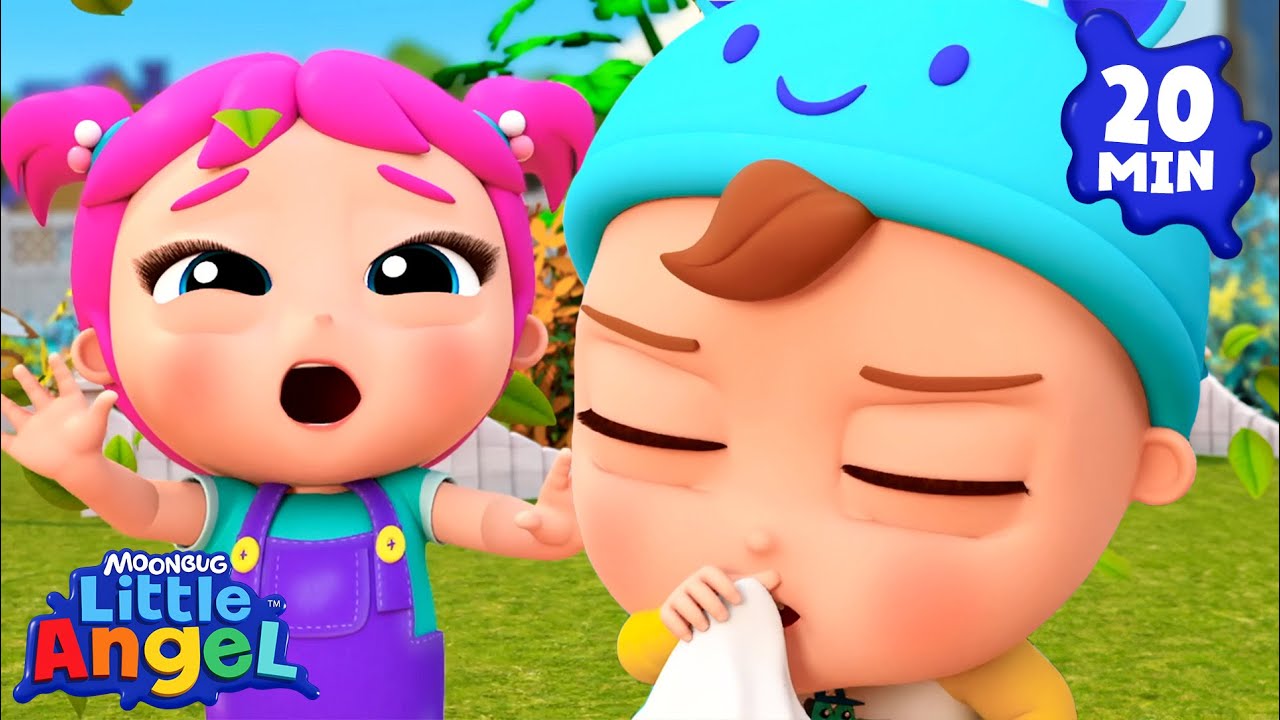 ACHOO! Sneeze Song | Little Angel | Healthy Habits & Nursery Rhymes for ...