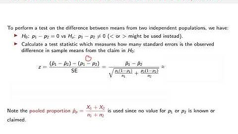 Chapter 8: Intro to Hypothesis Tests on Difference of Proportions