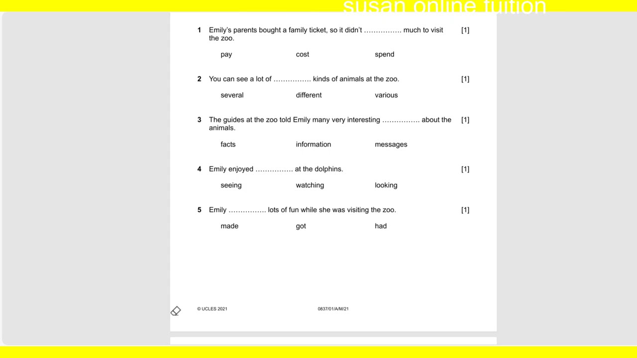 2021-Apr-P1-ESL-0837/0057-(English as a Second Language)-PRIMARY checkpoint-Gr 6-fully solved easy