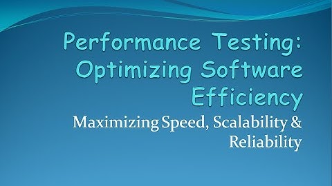 Performance Testing