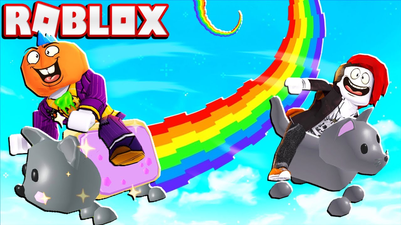 We Became Roblox Pet Heroes In This Pet Simulator Pokemon Hybrid Roblox Game Youtube - nyan cat t shirt roblox