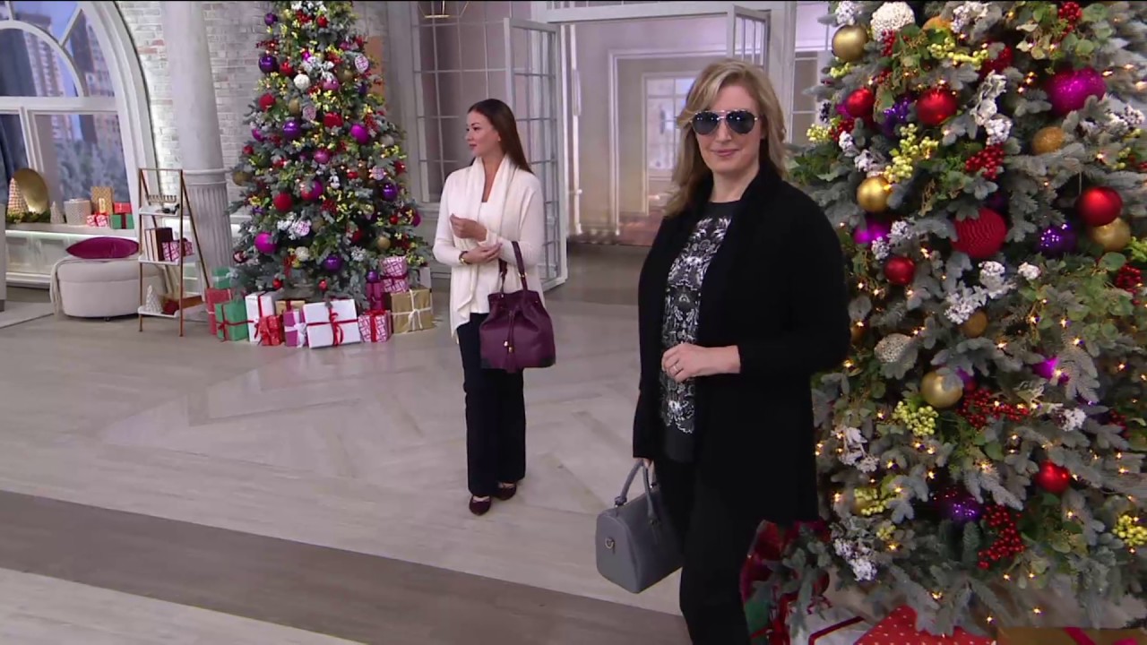 Isaac Mizrahi Live! 2-Ply Cashmere Drape Front Cardigan on QVC