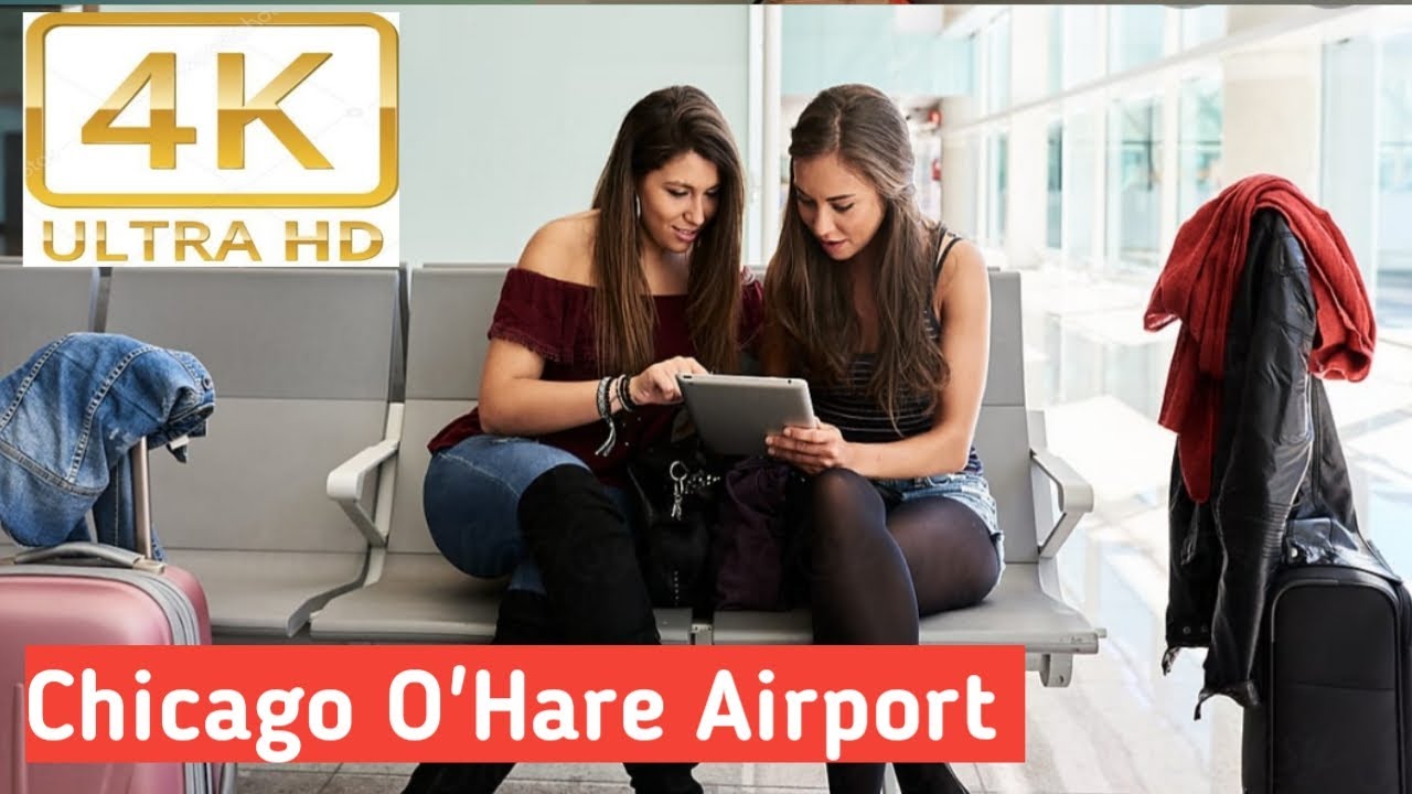 Chicago, Соединенные Штаты | Аэропорт O’Hare | Обзор терминала пешком 4K