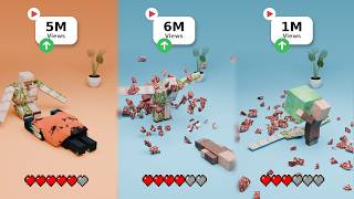 Minecraft Mobs vs Hero Iron Golem — Most SATISFYING 3D Simulation Ever! 😱