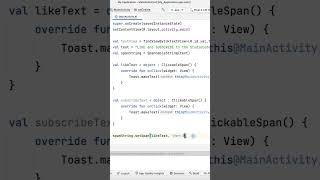 Make Part of TextView Clickable in Android Studio