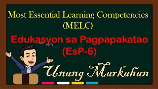 Most Essential Learning Competencies (MELC) Quarter1_EsP6 #Kto12 #DepEd