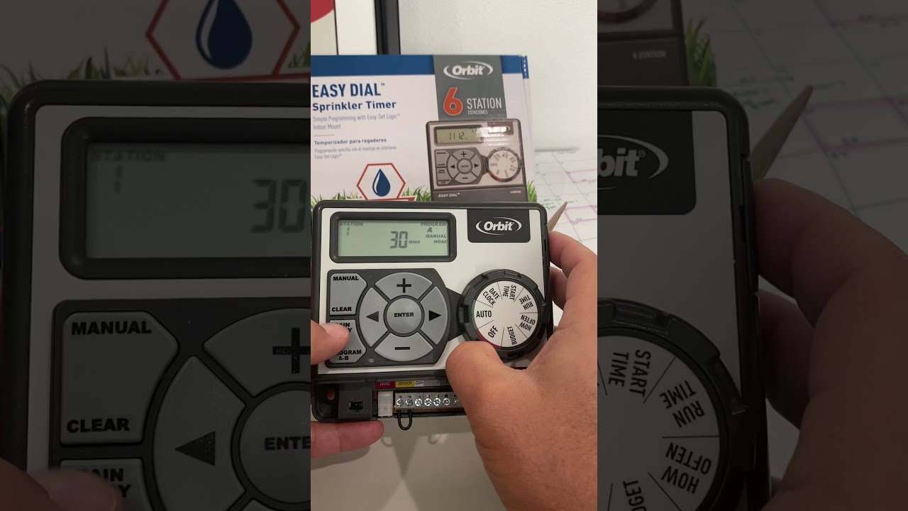 How to use the manual Feature on your orbit easy dial sprinkler timer