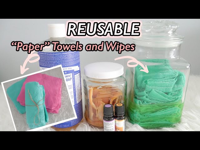 Homemade Reusable Bathroom Cleaning Wipes