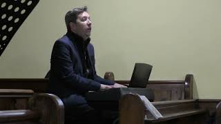 Jim Causley sings 'Dissenting Voices' at the 'Farewell Service' in Belstone's Methodist Chapel