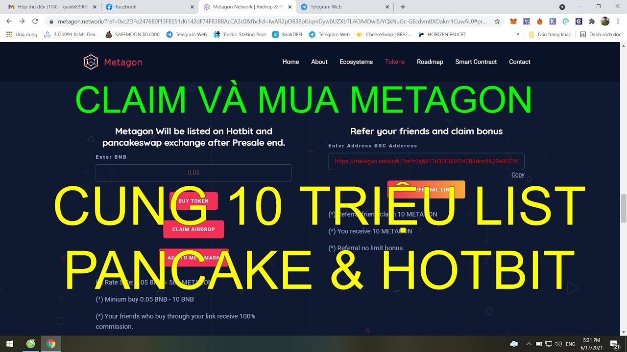 Hướng Dẫn Claim 10 METAGON(Metagon Network ) Có thể mua 0.05-10BNB-Cung ...