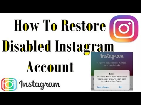 How to get disabled instagram account back