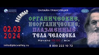 Вебинар 02.03.2024 Органические, неорганические, плазменные тела человека