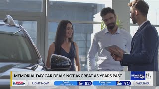 Memorial Day car deals not as great as years past