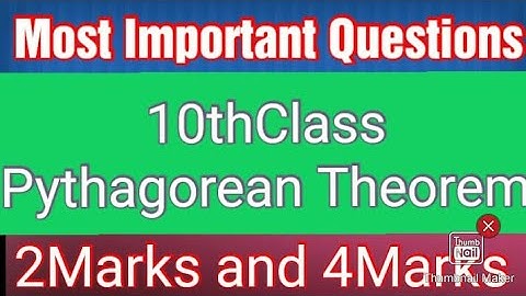 Most Important Questions For10th Class Maths 2022 | Chapter 8(Pythagorean) 2&4 Marks#aptenthclass