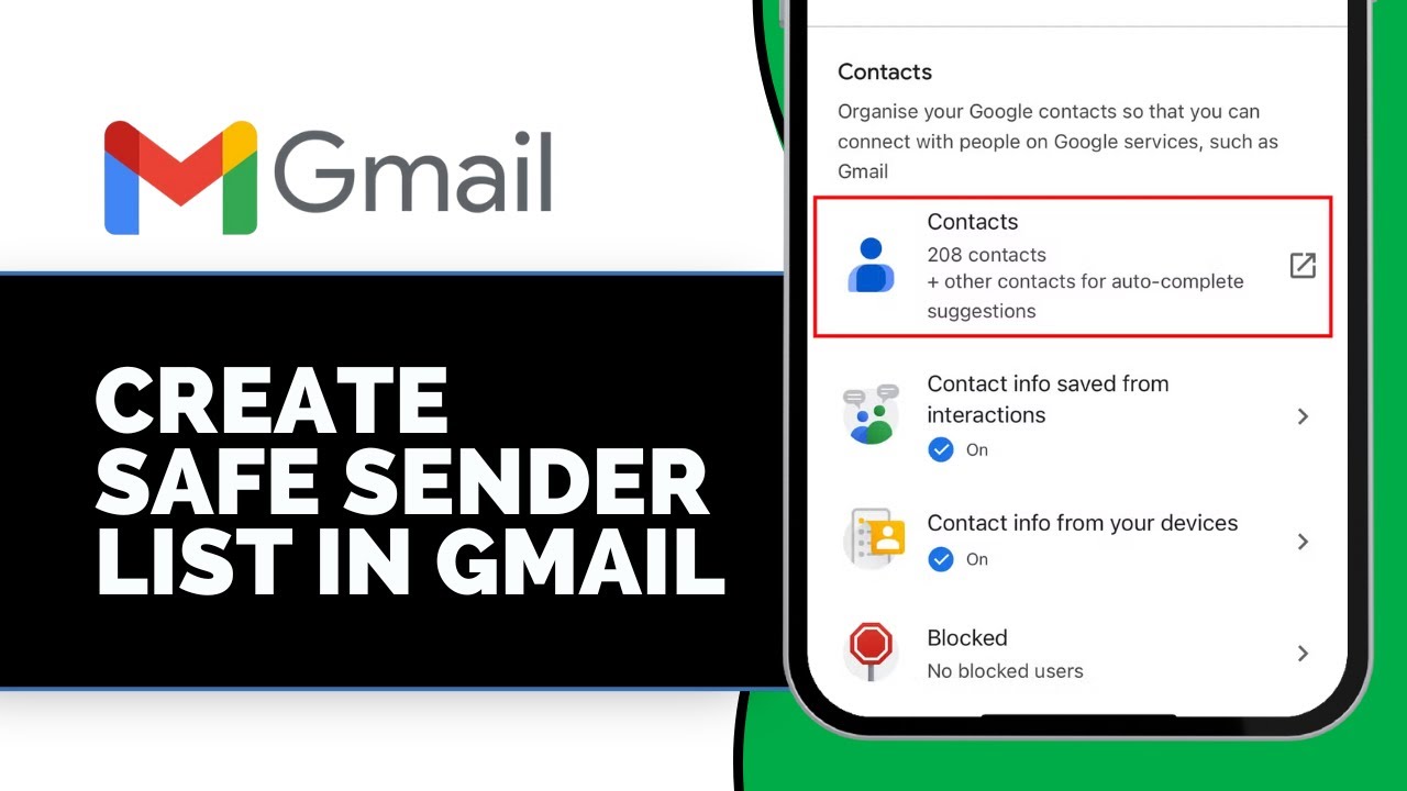 How To Create Safe Sender List in Gmail (2025)