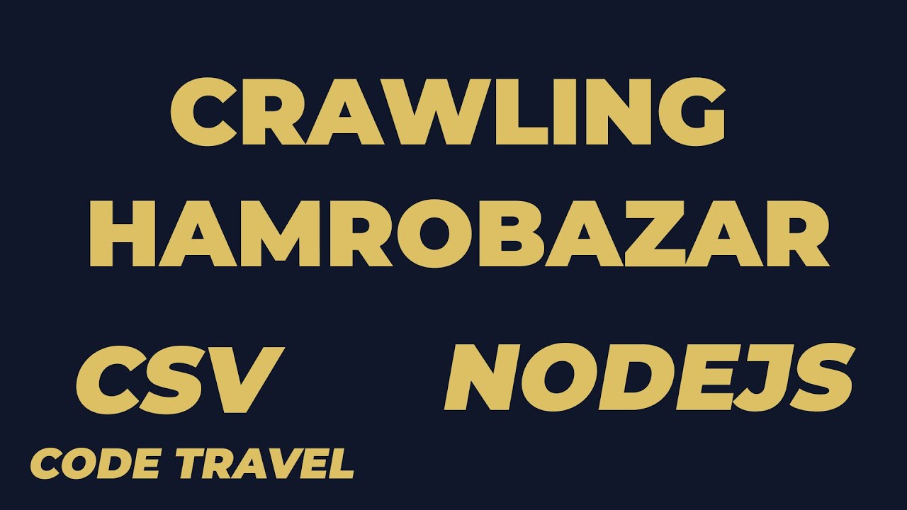 NodeJS - Crawl Hamrobazar.com & Generate CSV - YouTube
