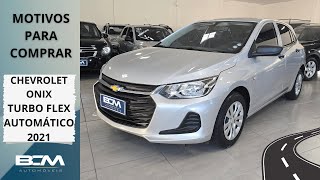 CHEVROLET ONIX TURBO AUTOMATICO ANO 2021 COM APENAS 37000 KMS RODADOS IMPECAVEL