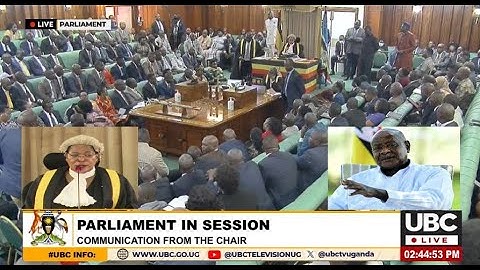 SPEAKER ANITA AMONG PRESENTS H.E MUSEVENI'S RECONSIDERATION LETTER OF THE BUDGET TO PARLIAMENT
