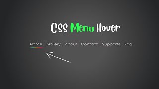 Pure CSS Menu Hover Animation Tutorial - Easiest Tutorial CSS