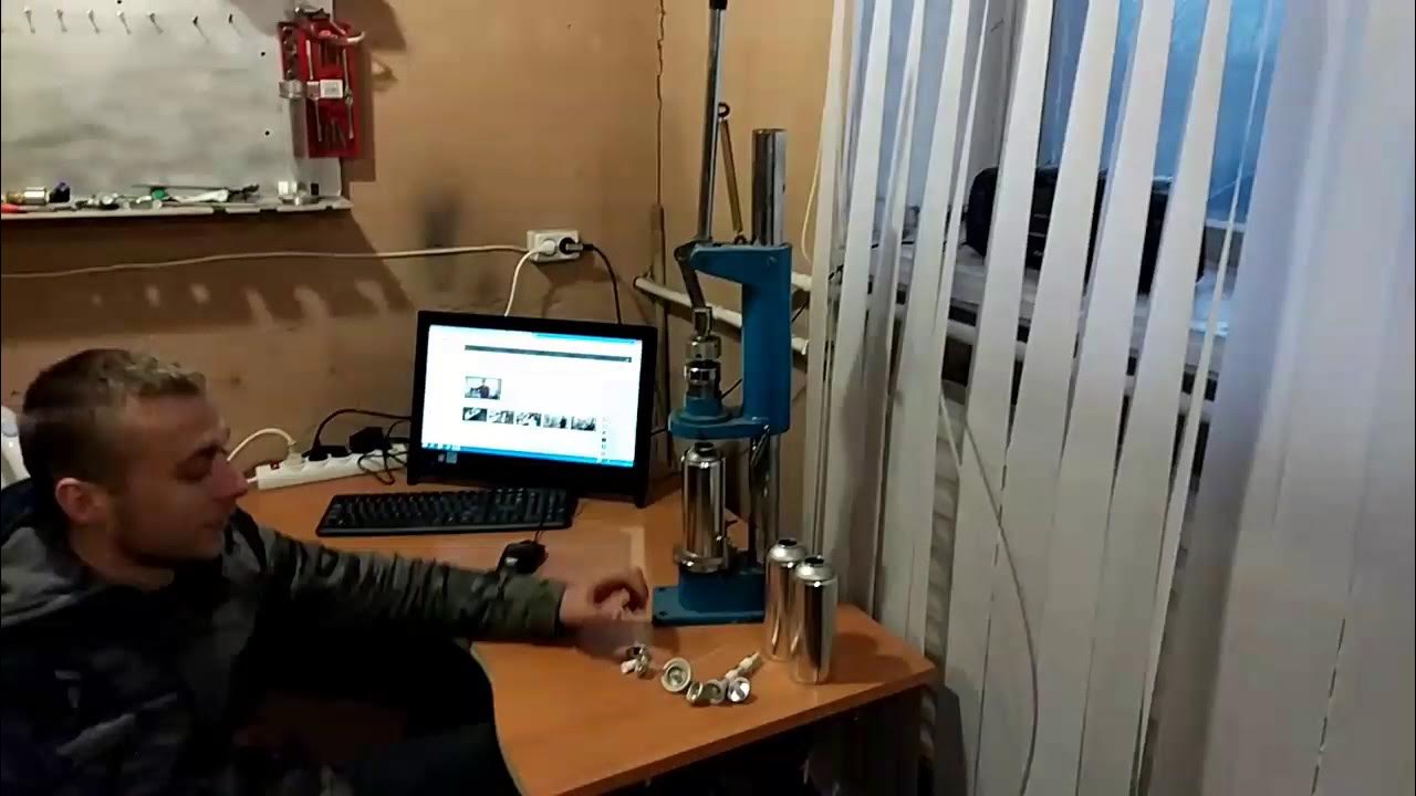 Ручная завальцовка для аэрозольных баллончиков - YouTube