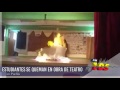 ¡Impactante! Alumnas se incendian en plena obra de teatro en Puebla