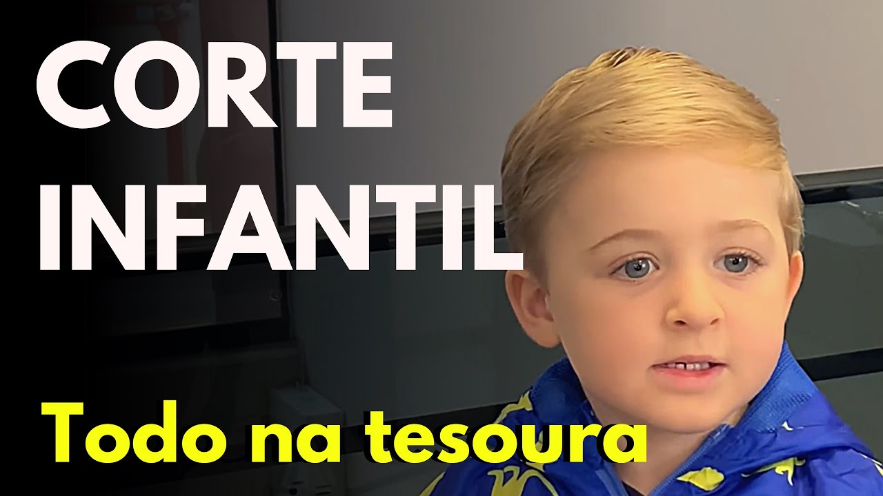 Como Fazer Corte Infantil Todo Na Tesoura ✂ Passo a Passo Fácil