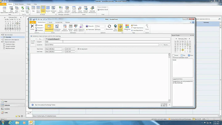 Outlook Calendar 2010 - Time-Off