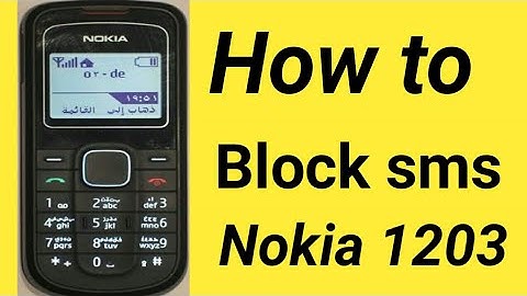 Nokia 1203 How to block sms / And Add to screened list