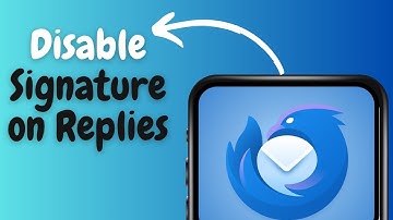 How to Disable Signature on Replies in Thunderbird