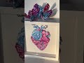 Anatomical Heart Floral Sculpture Mixed Media Shadow Box Heart – Romantic Wall Art    St.Valentine's