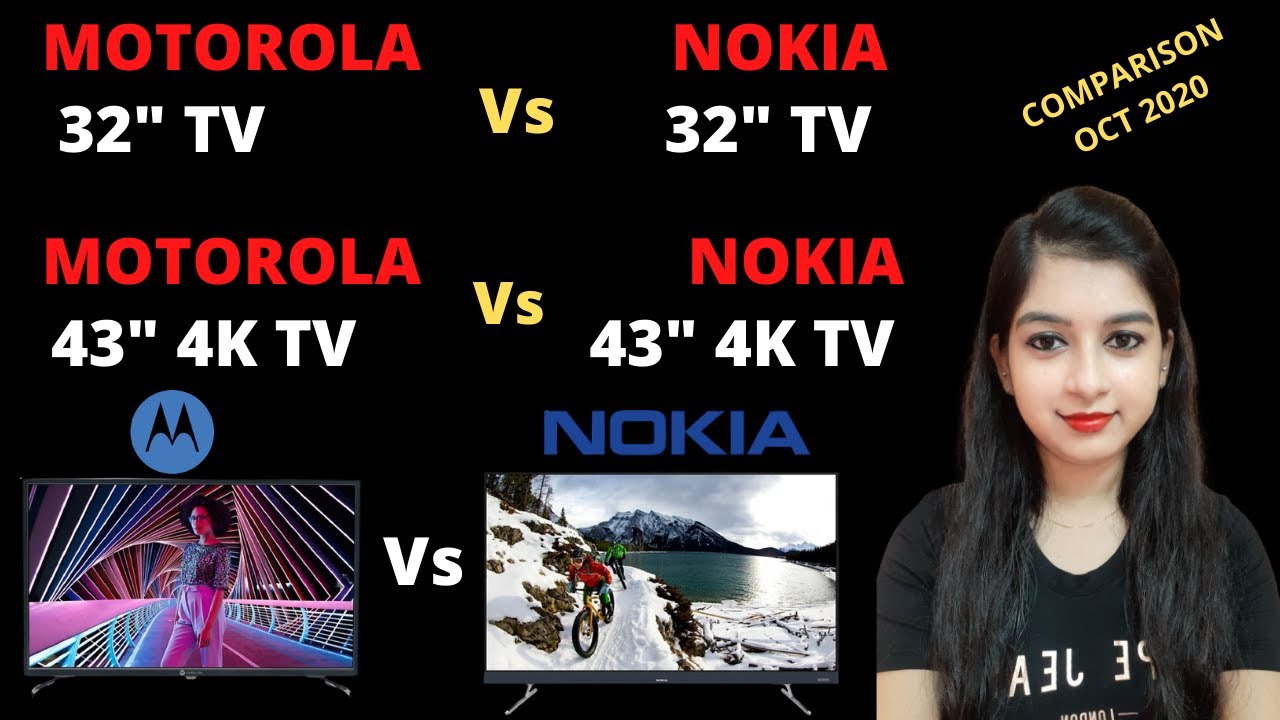 Nokia 43 inch 4K TV Vs Motorola 43 inch 4K TV | Nokia 32" HD Ready TV Vs Motorola 32" HD Ready TV 😍😍