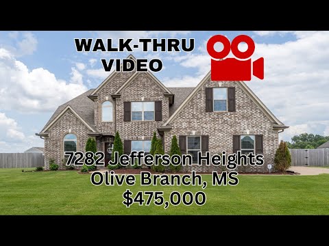7282 Jefferson Heights, Olive Branch, MS home video tour