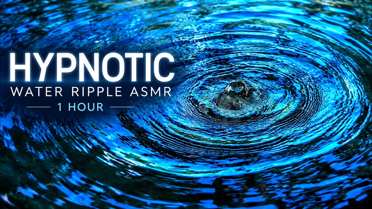 Water Ripple Background 4k Hypnotic Blue Water Ripples 🌊 1 Hour of Satisfying Water ASMR | 4K TV ...