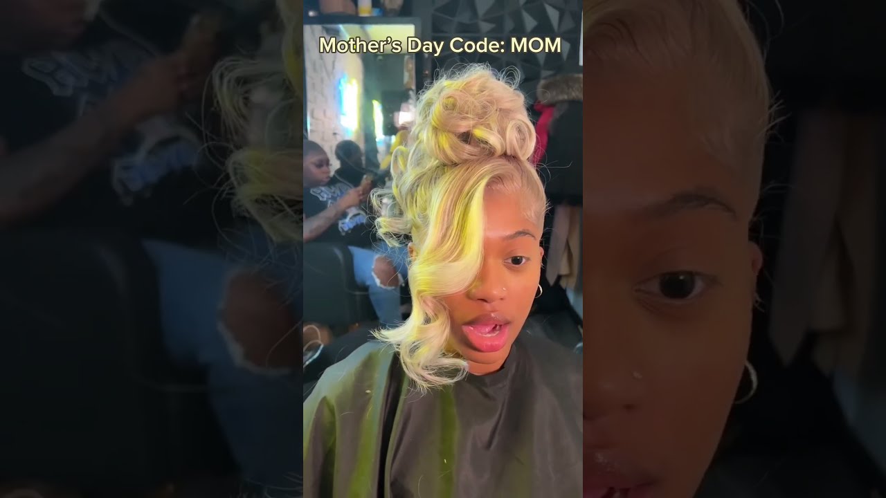 Slick Frontal Ponytail Into 90s Updo Hairstyle 613 Highlight Blonde W Swoop Bang Ft Ulahair