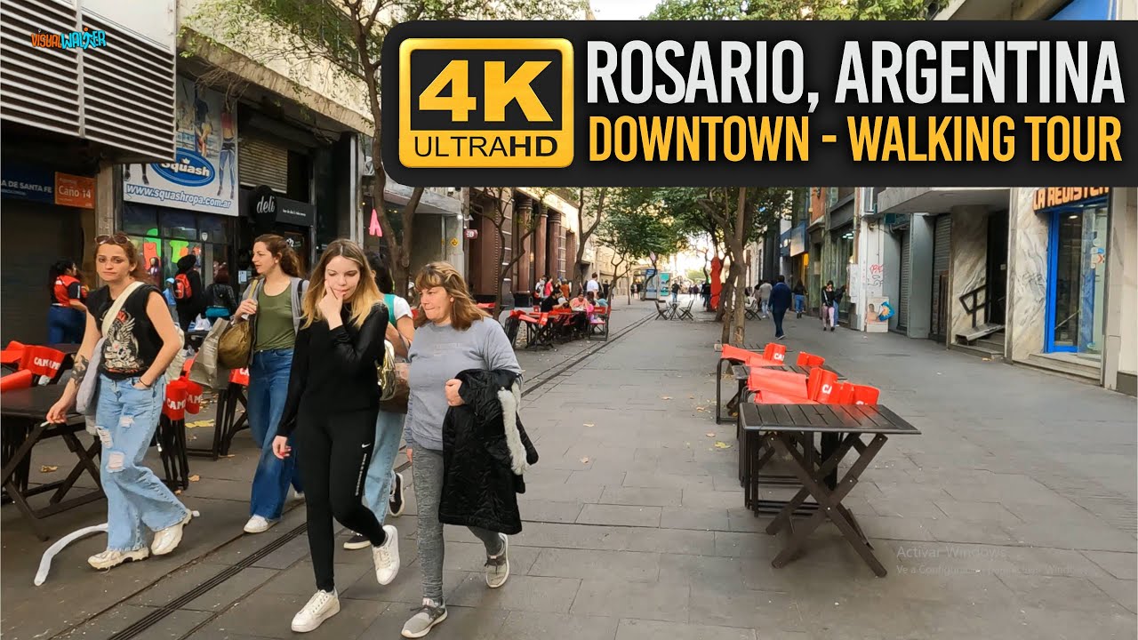 【4K 60FPS】Walk in Rosario downtown 