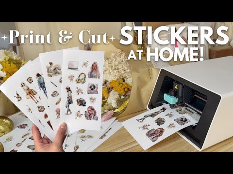 how to print and cut stickers at home • ALL-IN-ONE sticker printer & cutter