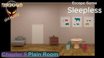 Escape Game Sleepless - Chapter 9 PLAIN ROOM Walkthrough (Puzzle Game / Escape Room)